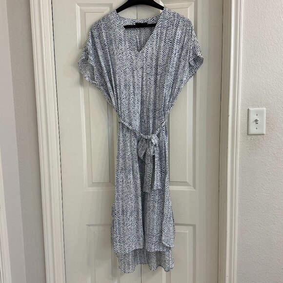 Banana Republic Factory Blue and White Midi Dress - Picture 3 of 5